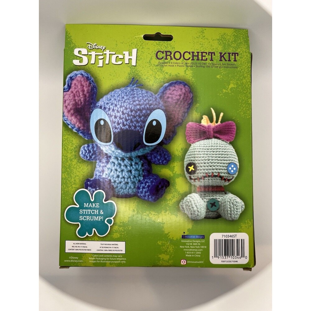 NWT Disney Stitch & Scrump Crochet Kit - Picture 2 of 2
